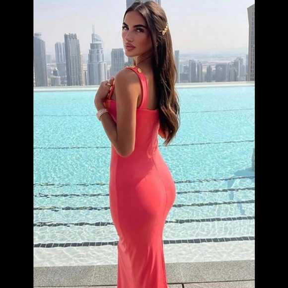 Evening dress, cocktail dress, open back long dress - Picture 3 of 6